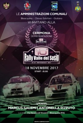 Cerimonia di partenza del Rally del Sosio a Bisaquino